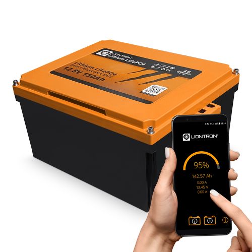 Batterie solaire Lithium LIONTRON LiFePO4 LX Smart sous siège 12,8 V 150 Ah